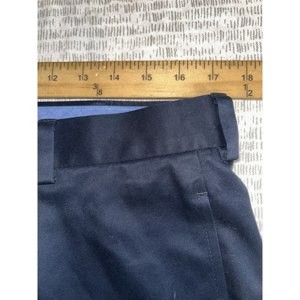 Brooks Brothers Advantage Chino Hudson Mens 34x32 Navy Blue Flat Front Pants